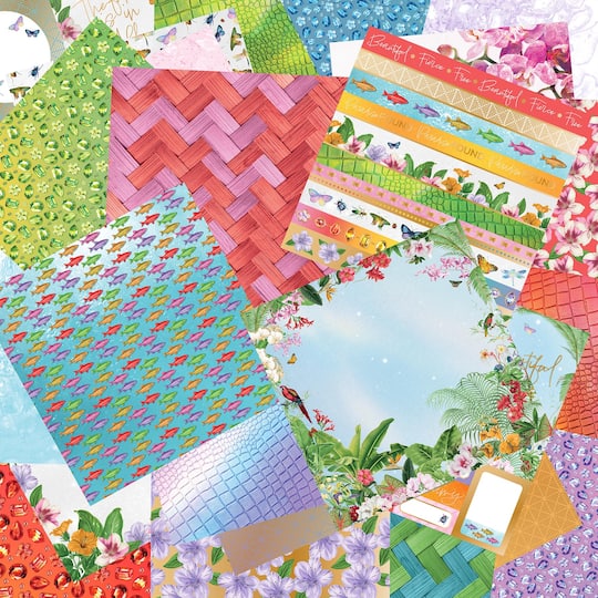Craft Smith 12" x 12" Magical Paradise Paper Pad, 48 Sheets